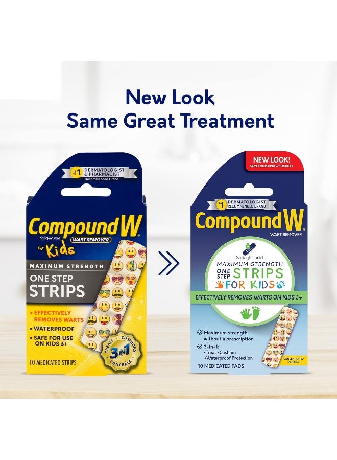 Compound W One Step Medicated Strips for Kids - Wart Removal, 10 Count - Image 2
